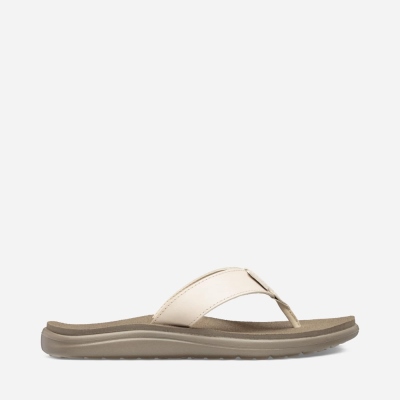 Teva Women's Voya Leather Flip Flops Sale NZ (KENQA-4215)